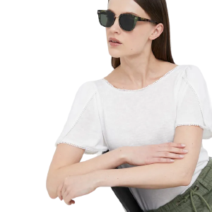 Pepe Jeans maglietta marmorizzata scollo barca PL505475 800 white Discount Free Shipping