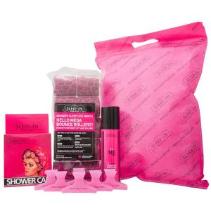 Sleep In Rollers Girls Night In Haircare Set 4 Piece Gift Set: 10 Rollers - 6 Clamps - Shower Cap - Body Soak 250ml Fast Delivery Online