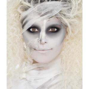 Smiffys Make-Up FX Mummy Kit - White with Liquid Latex, Horror Flesh, Bandage & Crayons - Fancy Dress Discount Low Cost