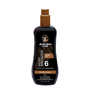 Australian Gold Spray Gel Solare Con Effetto Bronzer SPF6 Per Viso E Corpo 237ml Clearance 2025
