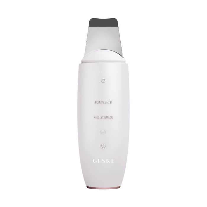 Removedor de Cravos e Esfoliador Facial Microcurrent 9 em 1 - Branco Dourado - Geske Sale Professional