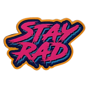Stay Rad Text PVC Patch - Pink Collections Cheap Online