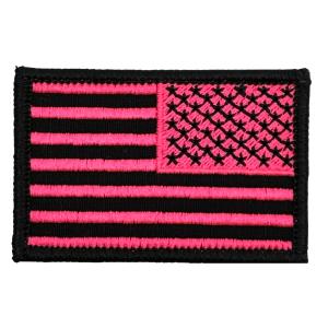 US Flag Patch Reversed- Black-Hot Pink Clearance Discounts