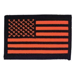 US Flag Patch - Blaze Orange Classic For Sale