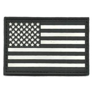 US Flag PVC Patch - Black-White Cost Cheap Online