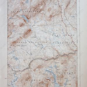 1927 - Pierce Pond  (Maine) - Antique Map Sale Popular