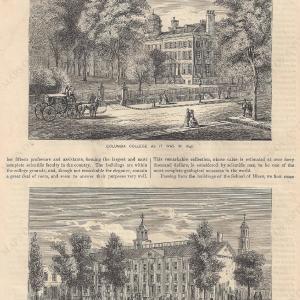 1871 - Columbia College, Old Kings College, now Columbia University - Antique Engraved Print Sale Online Cheap