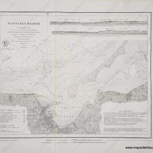 1866 - Nantucket Harbor - Antique Chart Buy Online