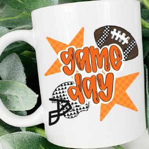 Orange Football Fever Ceramic Mug Fashionable Sale Online