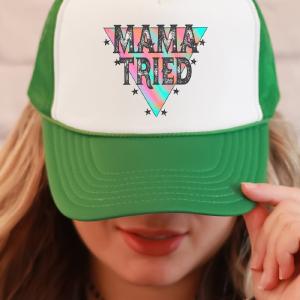 Mama Tried Watercolor Foam Mesh Back Trucker Cap Clearance Shop