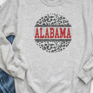 Circle Alabama Leopard Unisex NuBlend Crew Sweatshirt Free Shipping Release Dates