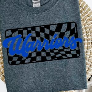 Checkered Warriors Royal Sleeve Relaxed Fit T-Shirt Free Shipping Genuine