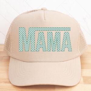 Check It Out Mama Green Twill Front Mesh Trucker Cap Fast Delivery Cheap Online
