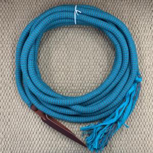 Mecate - MEC08 - 1/2" x 22' Ecoluxe Turquoise and Charcoal Discount Cheapest