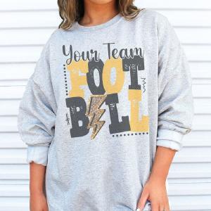 Team Name Football Black & Gold Unisex NuBlend Crew Sweatshirt Latest Collections Sale Online