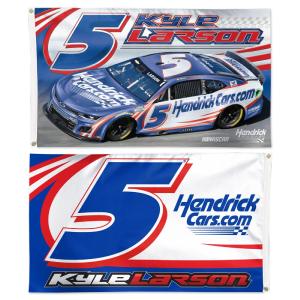 Kyle Larson 2025 HendrickCars Two-Sided NASCAR 3x5 Flag Cheap Explore