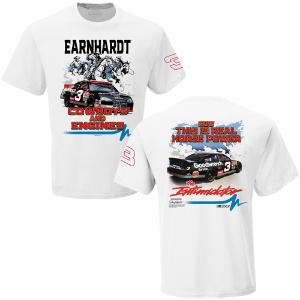Dale Earnhardt 2025 Goodwrench #3 Cowboys & Engines 3-Spot Retro Throwback T-Shirt White Shop Offer For Sale