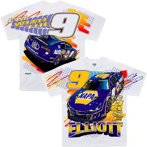 Chase Elliott 2025 NAPA Total Print White T-Shirt Buy Cheap Fashion Style