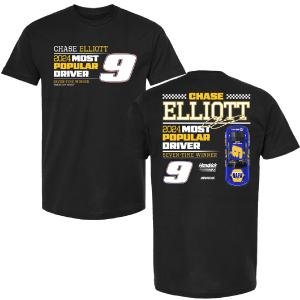 Chase Elliott NASCAR Cup Series 7-Time Most Popular Driver T-Shirt Black Free Shipping Shop For