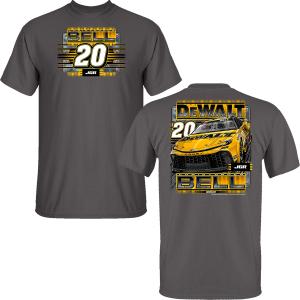Christopher Bell 2025 DeWalt Charcoal 2-Spot T-Shirt Gray - Sale Many Kinds Of Online