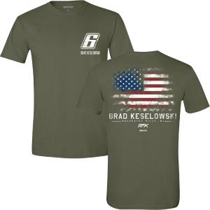 Brad Keselowski 2025 Military Green #6 Flag T-Shirt Sale Fashion