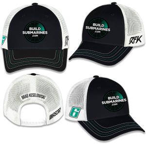 Brad Keselowski 2025 BuildSubmarines Sponsor Mesh Hat Black/White Preorder - Currently Projected March Outlet Clearance Store