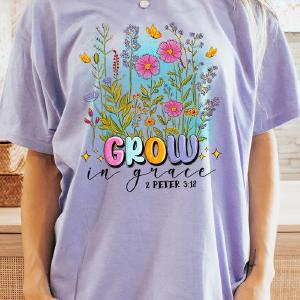 Grow In Grace Short Sleeve Relaxed Fit T-Shirt Wiki Cheap Online