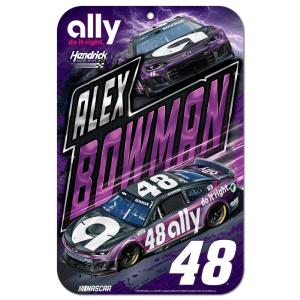 Alex Bowman 2025 Ally #48 11x17 Plastic Sign Free Shipping Outlet Store