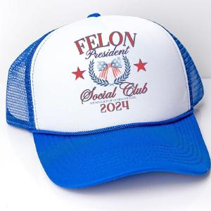 Felon President Social Club Foam Mesh Back Trucker Cap Free Shipping Pay With Visa
