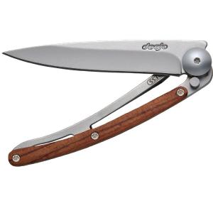 Deejo Wood 27g Knife with Coral Handle Clearance 2025 New