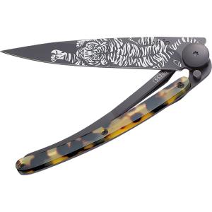 Deejo Black 37g Knife with Tortoiseshell Handle, Tiger Discount Best Store To Get