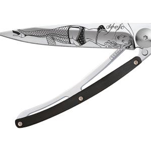 Deejo Mirror 37g Knife with Ebony Handle, Pin Up Free Shipping Reliable