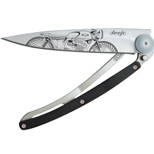 Deejo Tattoo 37g Knife with Ebony Handle, Caf?? Racer Discount Choice
