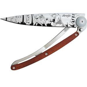 Deejo Tattoo 37g Knife with Coral Handle, Hunting Day Outlet Free Shipping Authentic