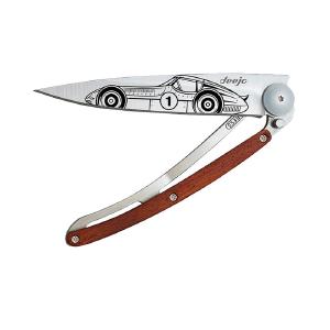 Deejo Tattoo 37g Knife with Coral Handle, Racing Car Cheap Factory Outlet