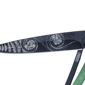 Deejo Black 37g Knife with Green Beech Wood Handle - Koru Outlet Store Locations