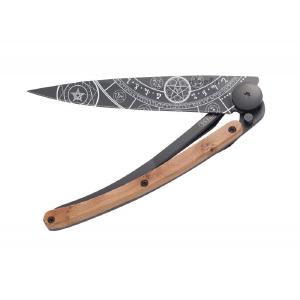 Deejo Black 37g Knife with Juniper Handle, Esoteric Cheap Best