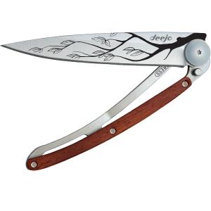Deejo Tattoo 37g Knife with Coral Handle, Tree Cheap Fashionable