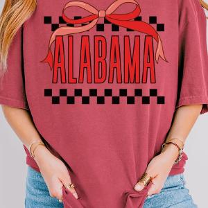 Bow Alabama Check Comfort Colors Adult Ring-Spun Cotton Tee Buy Cheap Looking For
