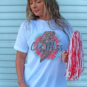 Bolt Ole Miss Unisex Poly-Rich Blend Tee Low Cost Online
