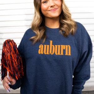 Auburn Textured Vinyl Unisex Fleece Crew Online Online For Sale