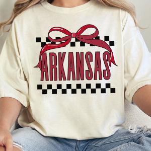 Bow Arkansas Check Comfort Colors Adult Ring-Spun Cotton Tee Buy Cheap 100% Original