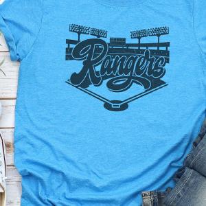 Baseball Diamond Rangers Softstyle Adult T-Shirt With Credit Card Free Shipping