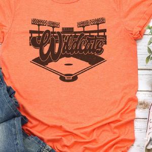 Baseball Diamond Wildcats Softstyle Adult T-Shirt Collections Online