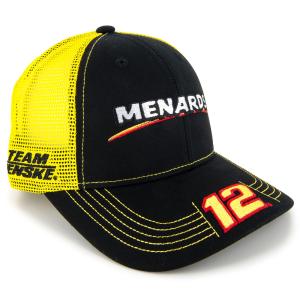Ryan Blaney Exclusive Victory Lane Menards Team Mesh NASCAR Hat Black/Yellow Discount Amazon