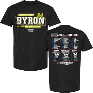 William Byron 2025 NASCAR Cup Series Schedule T-Shirt Black - Sale Cheap Sale Supply
