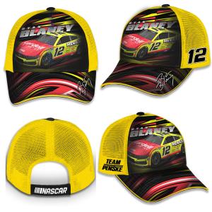 Ryan Blaney 2025 Menards Sublimated Car Mesh Hat Yellow Preorder - Currently Projected April Sale Sast