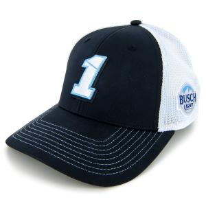Ross Chastain Big Number 1 Busch Light White Mesh Hat Black/White Clearance Classic