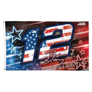 Ryan Blaney Patriotic #12 NASCAR 3x5 Flag Free Shipping Real