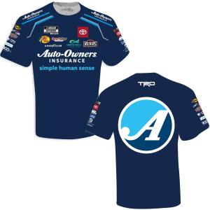 Martin Truex Jr Auto-Owners Sublimated Uniform Pit Crew T-Shirt - Sale Discount Best Sale